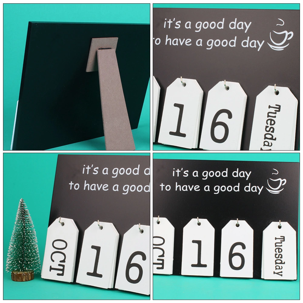 1pc Indoor Calendar Desktop Calendar Decoration Creative Perpetual Calendar