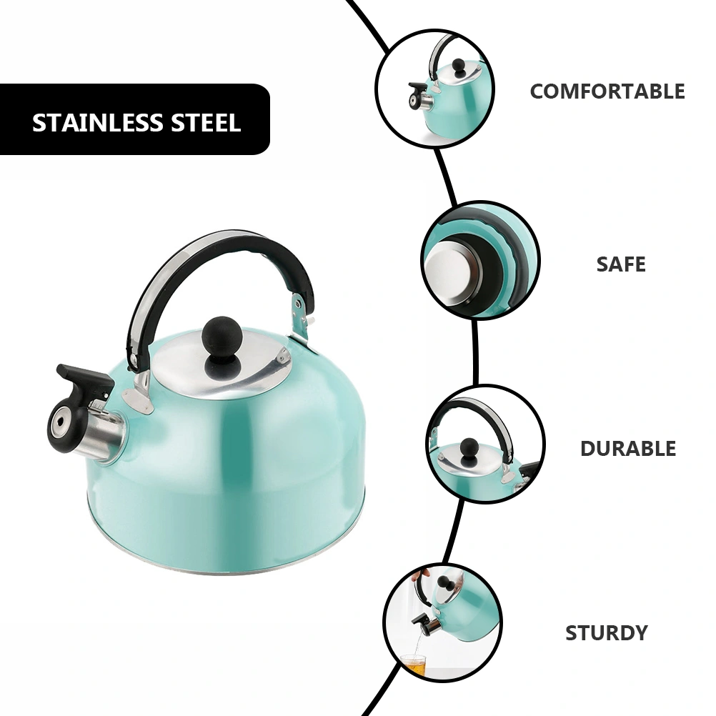 Flat Bottom Kettle Durable Teapot  Boiling Kettle Stainless Steel Tea Kettle