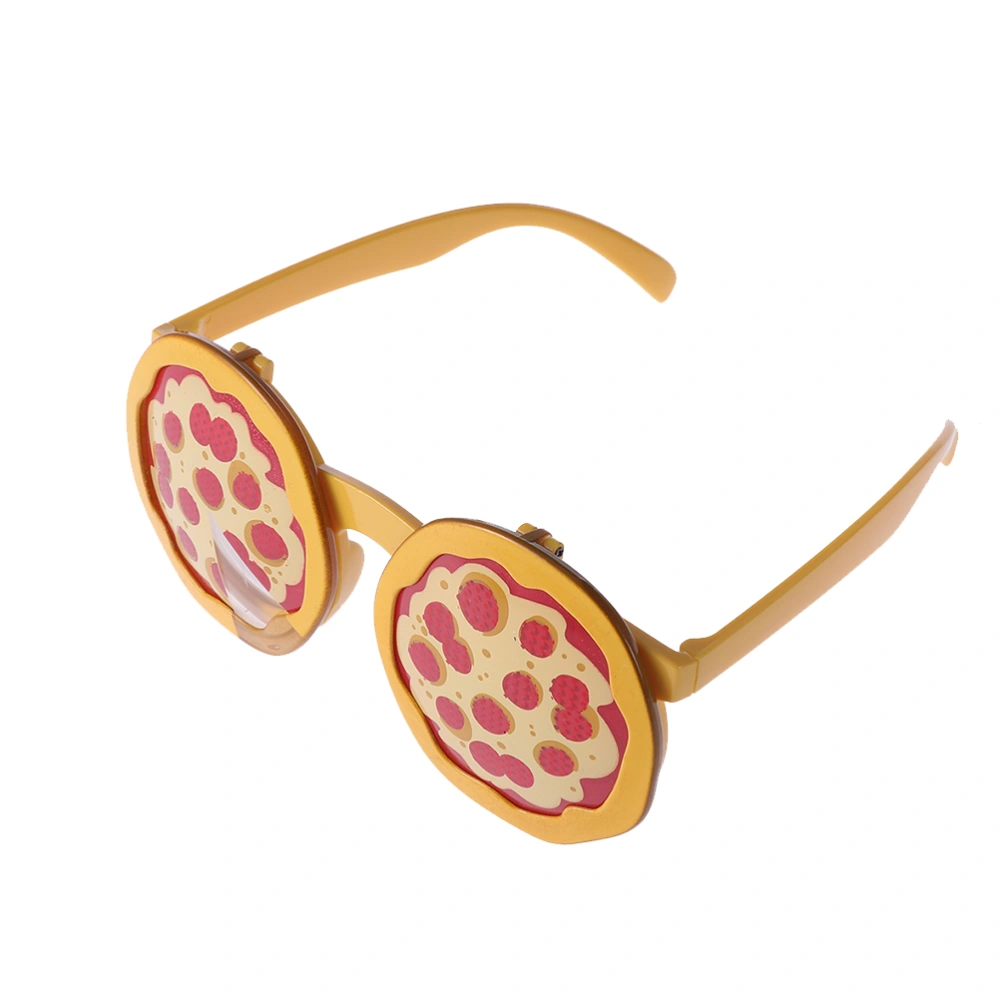 2pcs Fashion Pizza Glasses Creative Party Glasses Funny Cosplay Eyeglasses Photo Prop