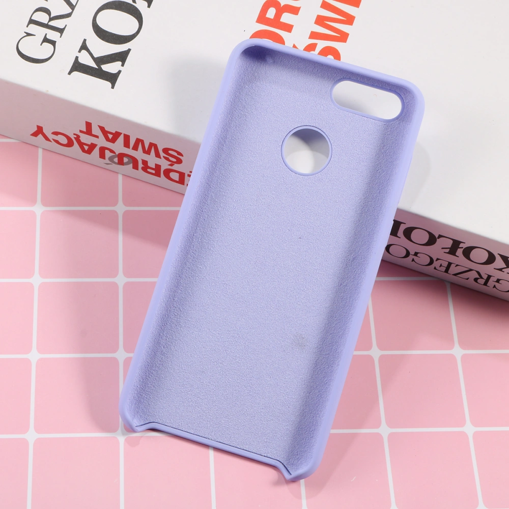 Silicone Phone Case Scrub Feeling Lining Scratch-resistant Anti-fingerprint Anti-stain Full-cover Phone Cover Phone Shell for Huawei Honor 7X (Purple)