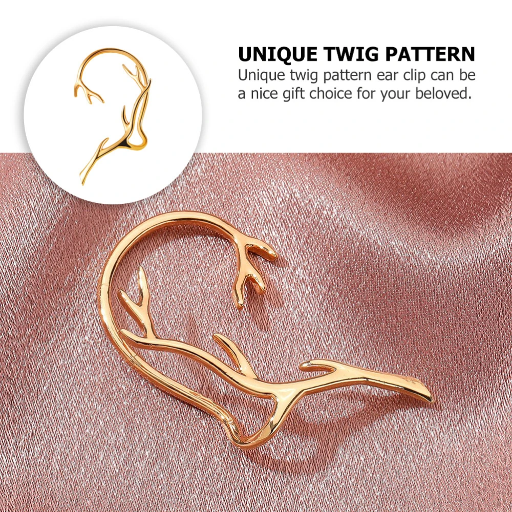 1Pc Earrings Girl Ear Ring Simple Twig Pattern Ear Hook Decorative Ear Clip