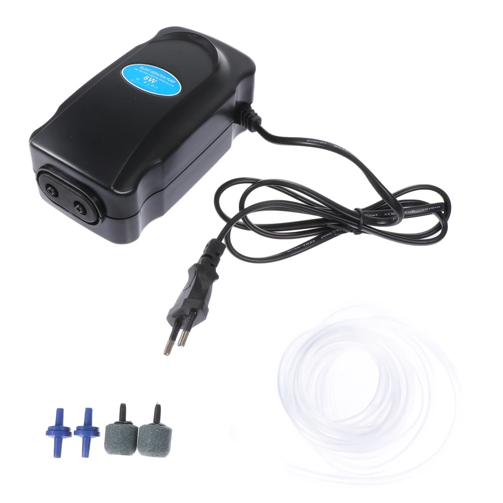 Mute Oxygen Aerator Aquarium Water Pump Plastic Fish Tank Aeration Pump (US Plug)