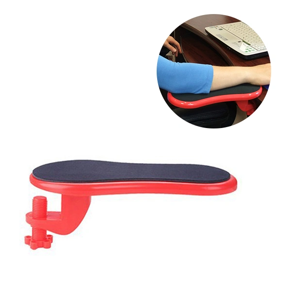 Rotatable Computer Armrest Adjustable Arm Wrist Rest Support for Home and Office (Red)