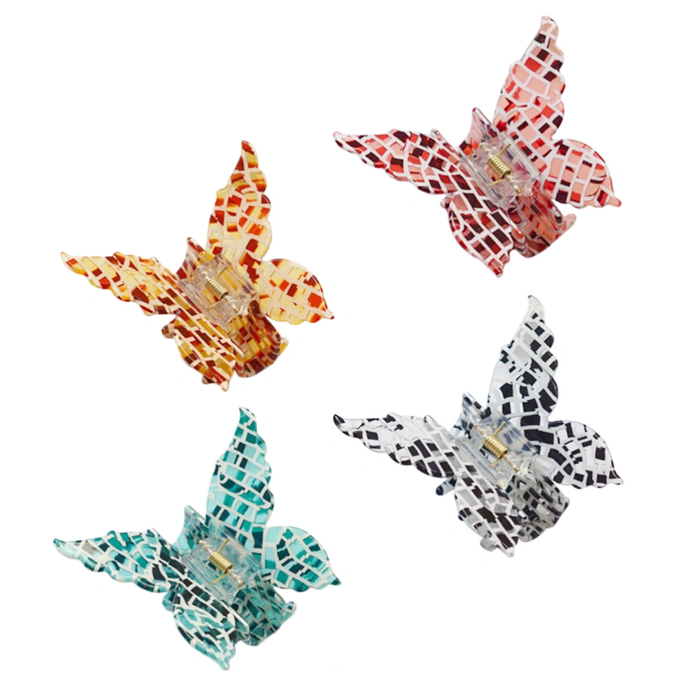 4pcs Butterflies Hair Jaw Clips Hair Jaw Barrettes Butterflies Claw Hair Clips