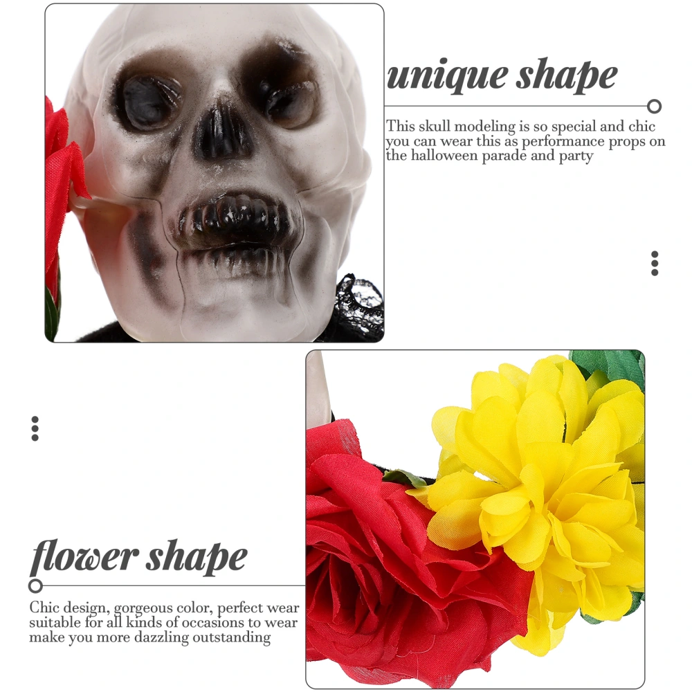 Halloween Hair Band Flower Hair Band Creative Rose Skull Head Party Decoration