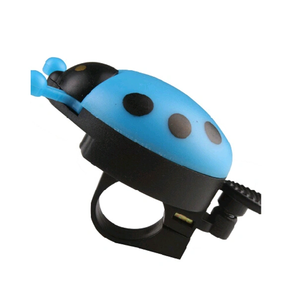 Funny Cartoon Lady Beetle Ladybug Shaped Bike Cycling Handlebar Ring Sound Bell Horn (Blue)