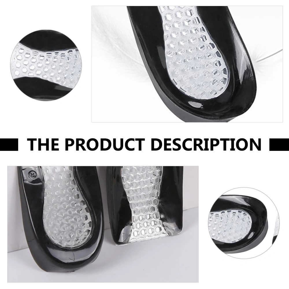 2 Pairs Honeycomb Shaped Heel Cups Foot Care Heel Pads Heel Cushions (Black)