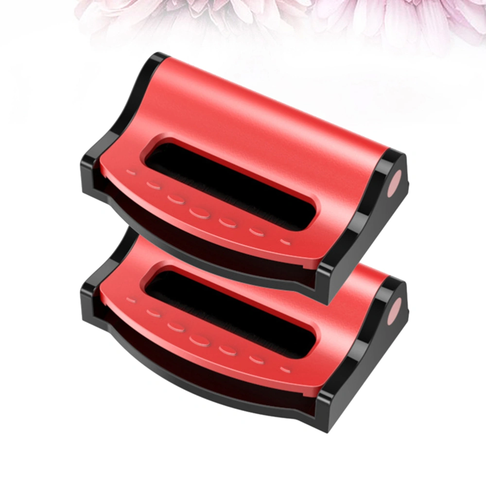 4Pcs Universal Car Seat Belt Retainer Seat Belt Clip Fit For Seat Belt Red