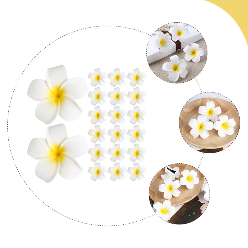 20Pcs Plumeria Flower Hair Pins Delicate Flower Hair Clips Barrette for Women Girls