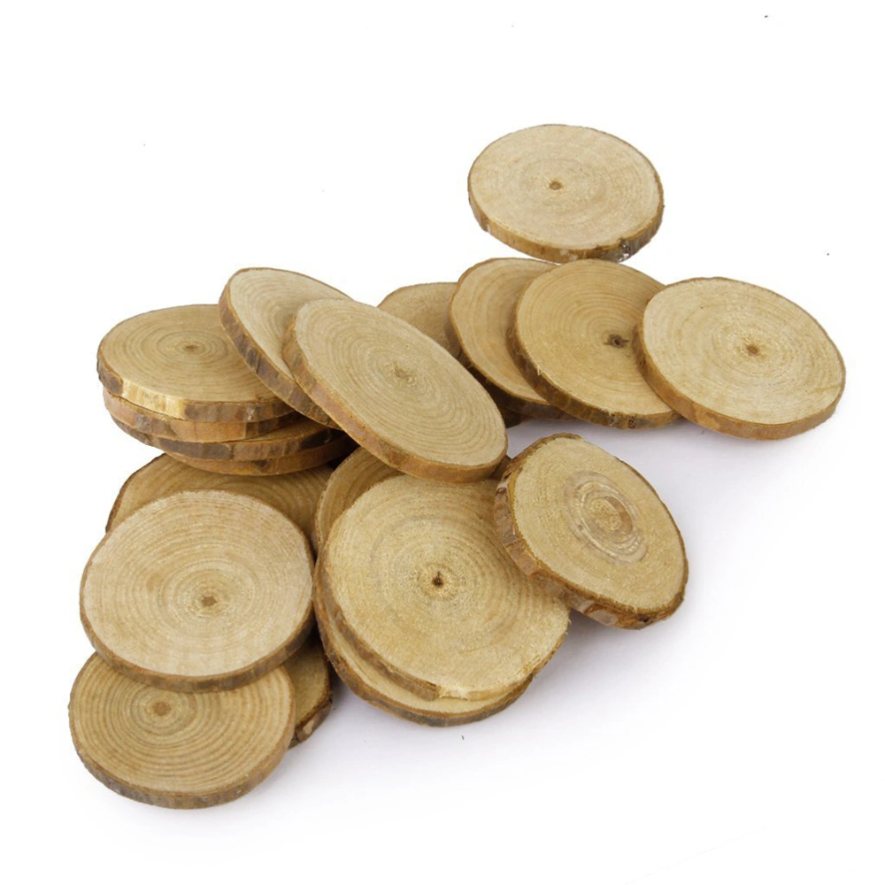 20pcs 5-6CM Wood Log Slices Discs for DIY Crafts Wedding Centerpieces