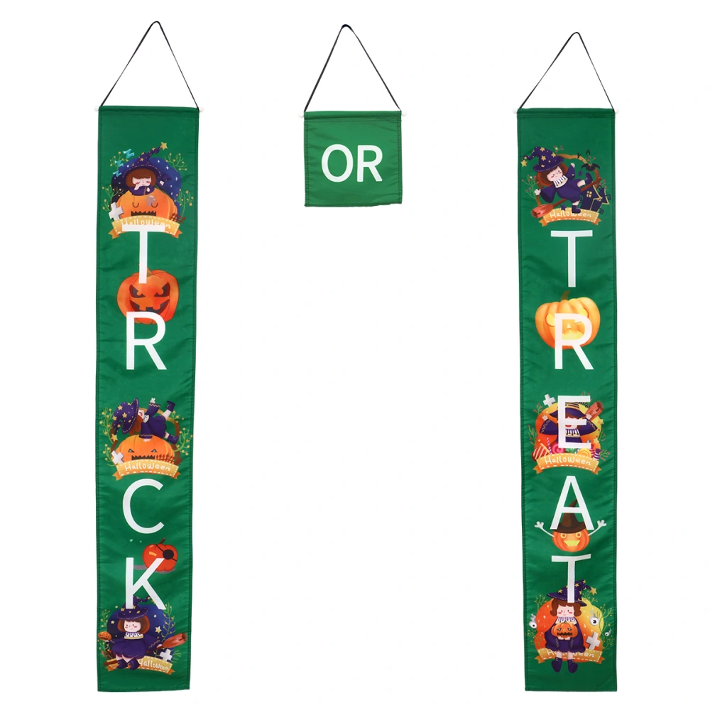 1 Set of Halloween Decorative Door Banner Door Curtain Party Hanging Decoration