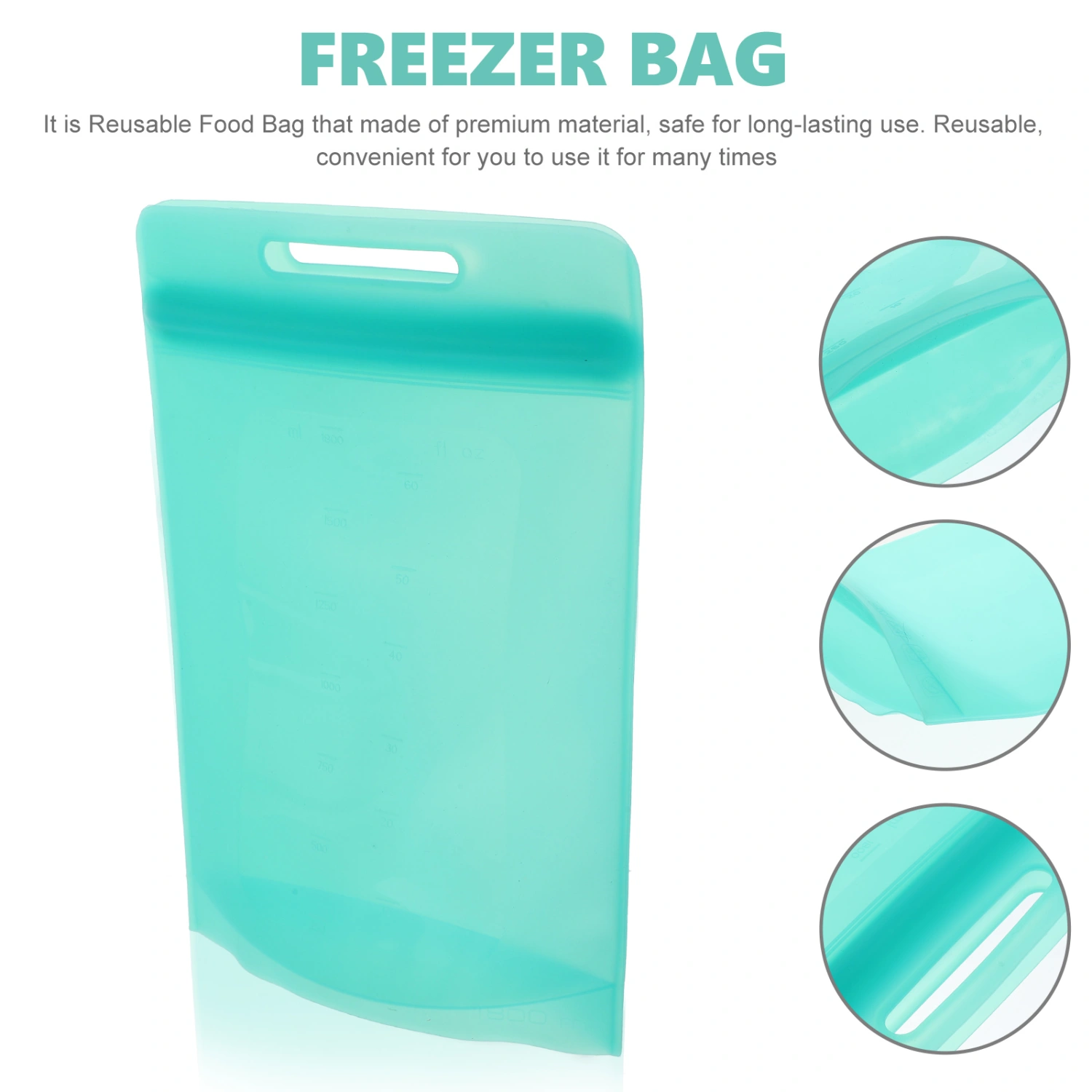 Household Food Bag Convenient Fridge Bag Reusable Food Storage Pouch Home Accessory