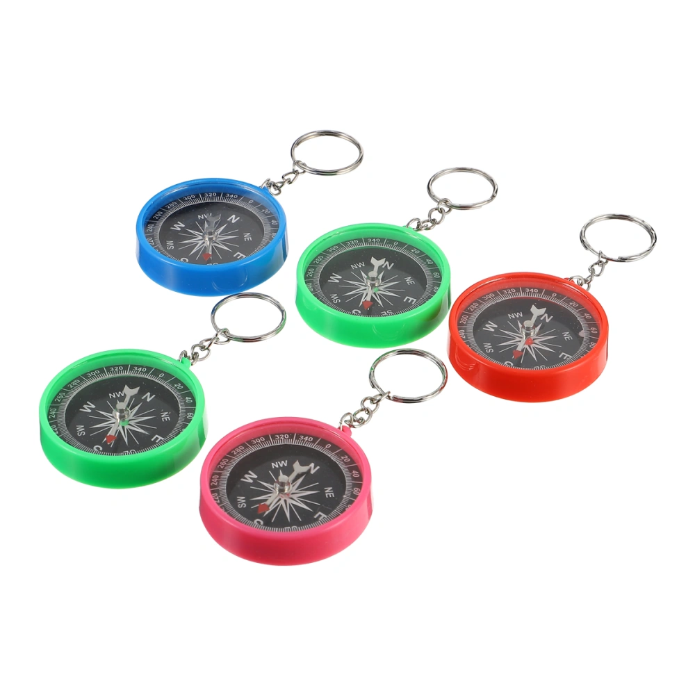 5PCS Kids Compass Colored Plastic Compass Tools Simple Teaching Accessories