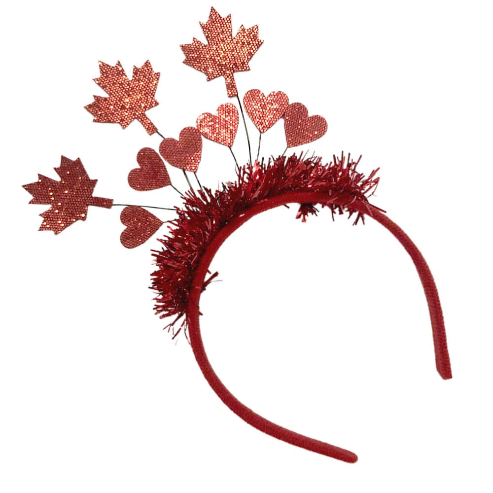 1Pc Decorative Maple Leaf Hairbands Lovely Hair Hoops Canada Day Headwear