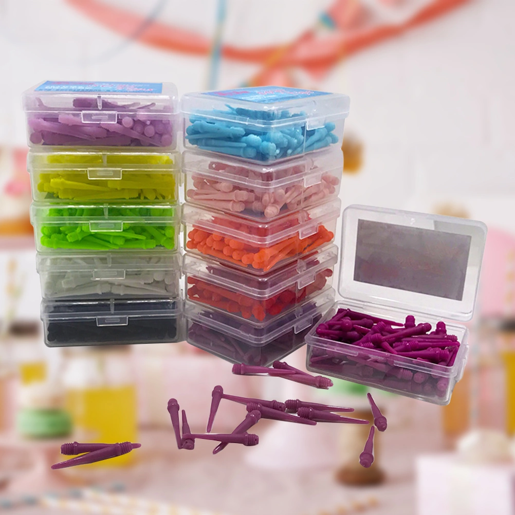 80pcs Dart Points Plastic Tips for Electronic Darts 2BA Screw Thread Dart Accessory (Mixed Color)