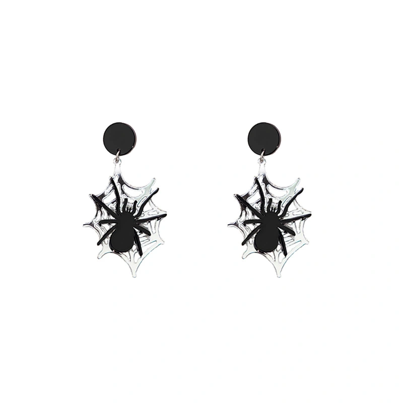 1 Pair Halloween Ear Studs Statement Earrings Spider Ear Jewelry Decoration Women Stud Earrings