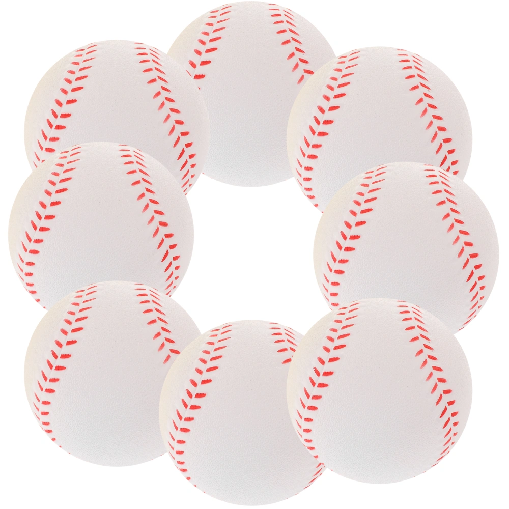 12pcs 90mm PU Practice Baseball for Students and Beginner (White)