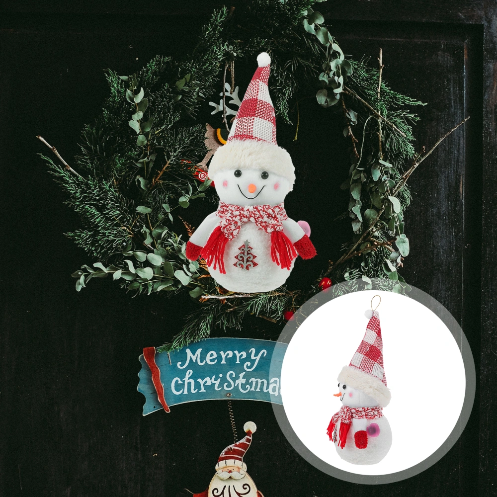 1Pc Adorable Christmas Resin Doll Adornment Snowman Doll Desktop Ornament