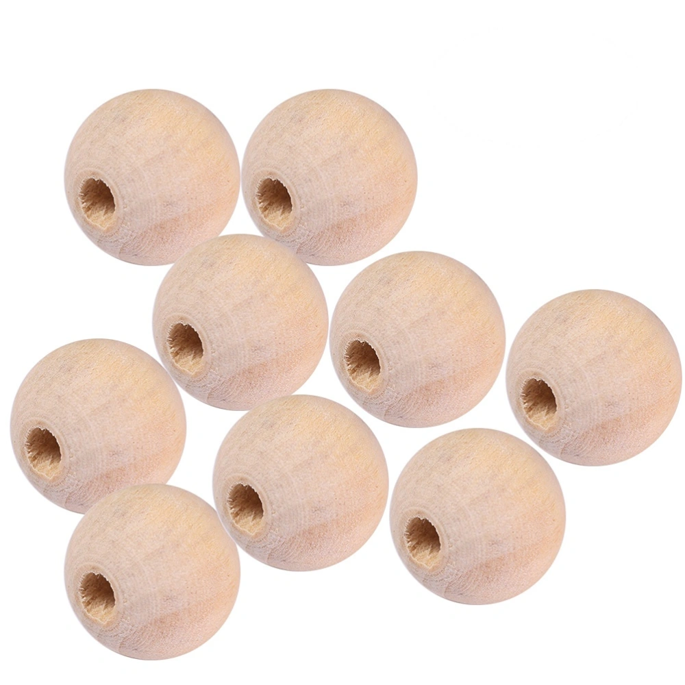 300pcs 6mm Mixed Natural Round Wood Beads Spacer Beads for Jewelry and Ornaments Making