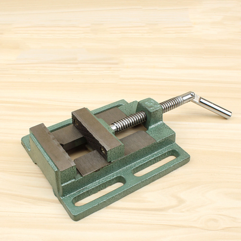 3 Inch Cast Iron Drill Press Vise Table Vise Small Bench Clamp for Milling Drilling Machine Woodworking (Grey)