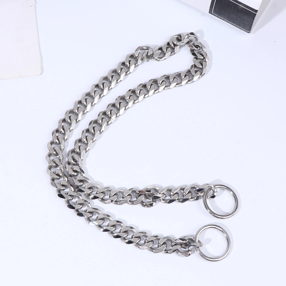 20 Inch Stainless Steel Rope Metal Belt Pet Dog Traction Rope  Pet Neck Accessories Creative Pet Supplies for Pets Dogs (Silver)