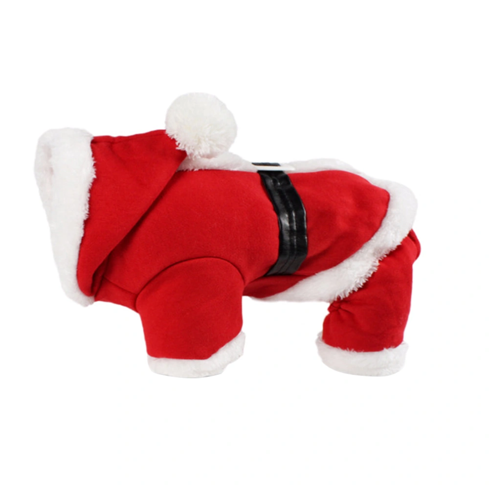 1pc Christmas Pet Coat Santa Clothes Dog Costume Wear Puppy Winter Clothes for Home Shop Size L