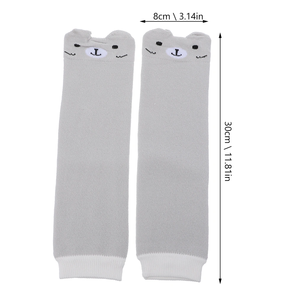 Cartoon Baby Anti-Slip Knee Pad Infant Toddler Thick Long Leg Warmer (Bear)