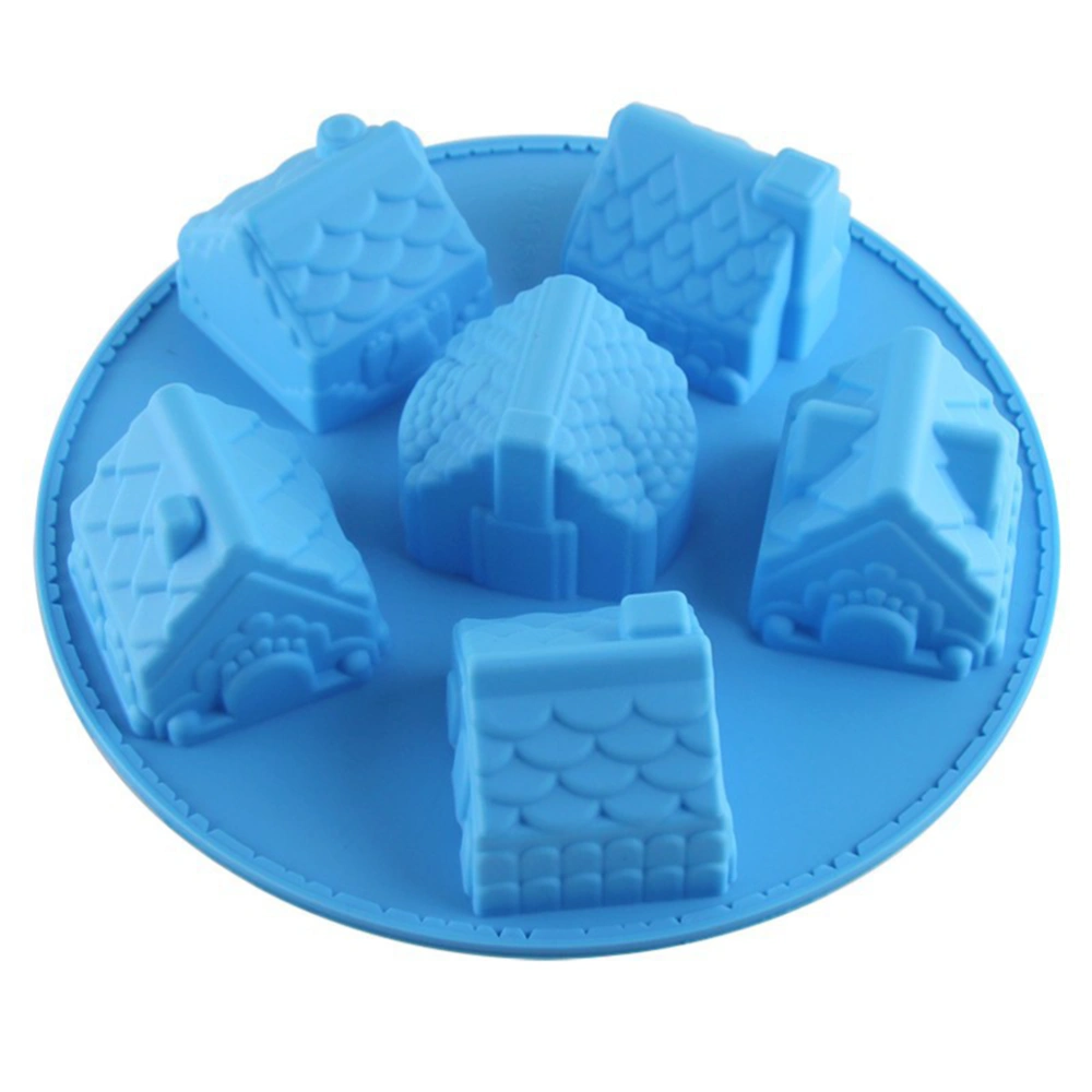 Creative Silicone Cake Molds Nonstick Chocolates Moulds DIY Villa Mold for Baking Kitchen (Random Color)