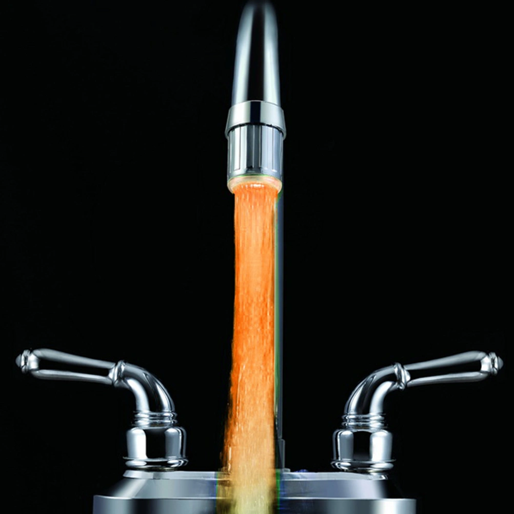 Colorful LED Faucet Hot or Cold Water Tap Nozzle Head Bathroom Kitchen Faucets (Seven Colors)