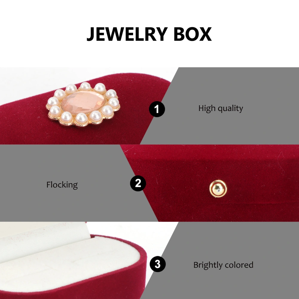 1Pc Retro Ring Box Jewelry Case Decorative Storage Box Wedding Ring Container