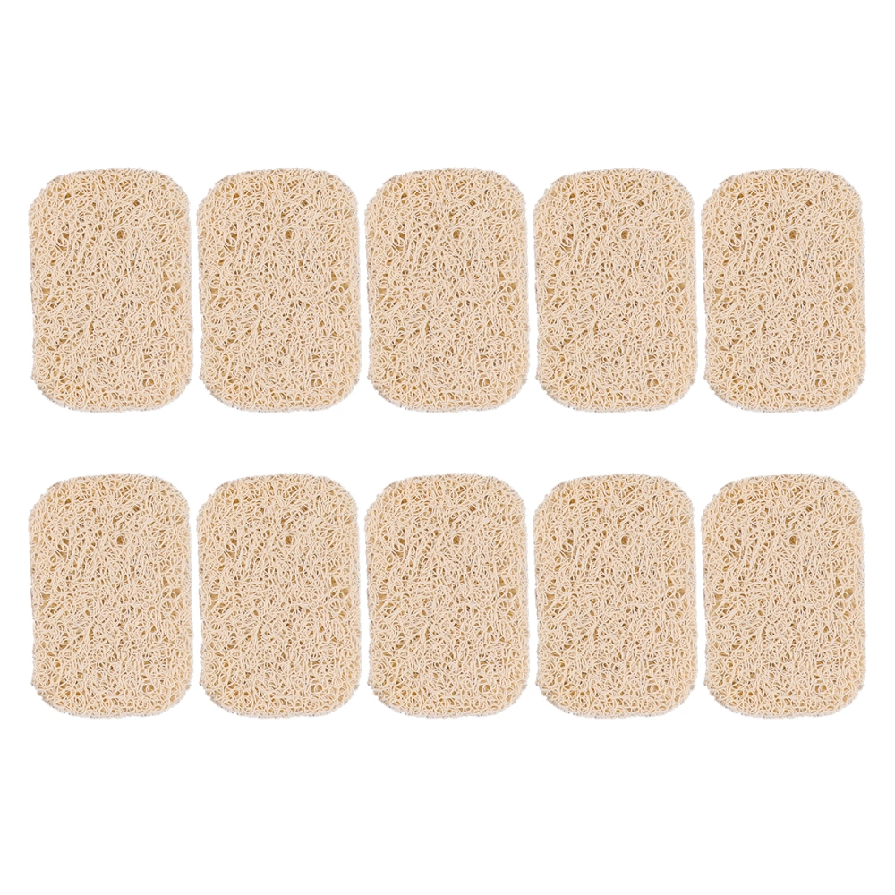 10pcs PVC Soap Saver Nonslip Soap Holder Leachate Cushion Bathroom Kitchen Accessory (Beige)