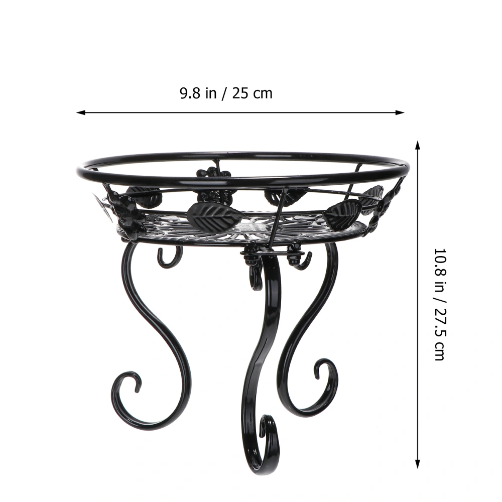 1Pc Simple Iron Flowerpot Rack Home Single Layer Bonsai Holder Flowerpot Stand