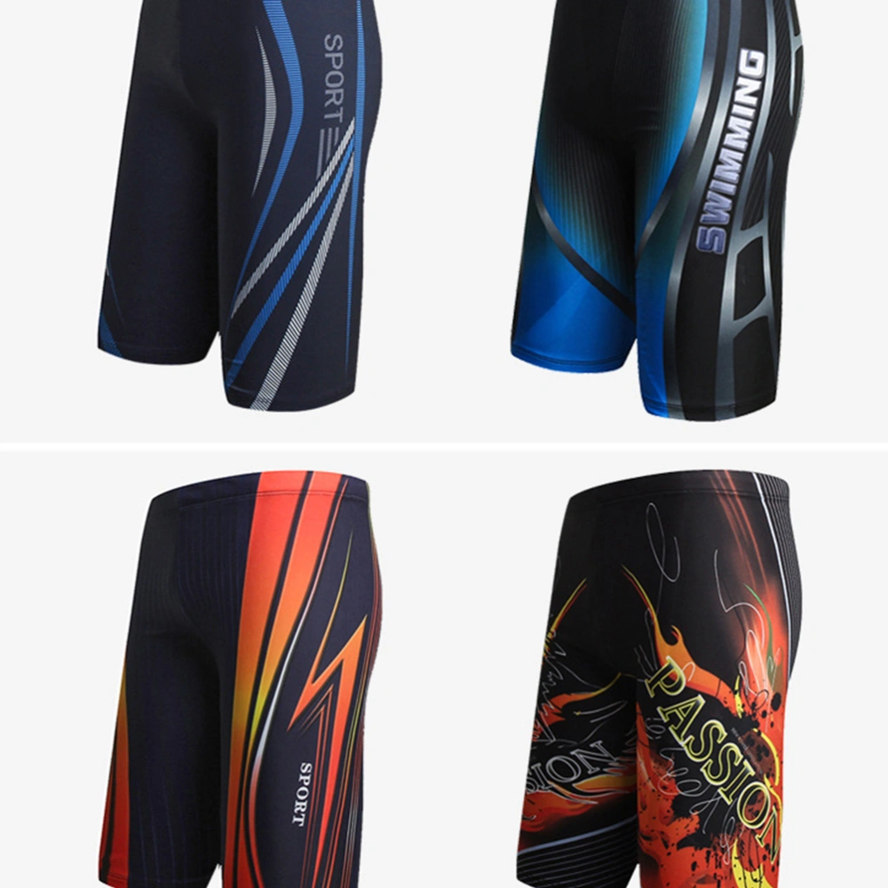 Chic Male's Beach Shorts Comfortable Printing Summer Shorts Quick Drying Swimming Pants Beachwear for Home Outside (Size L)