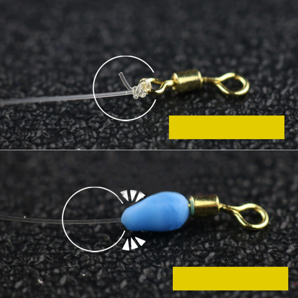 20Pcs Anti Filament Competitive Fishing Accessories Silica Wrapped Beans Size M (Random Color)