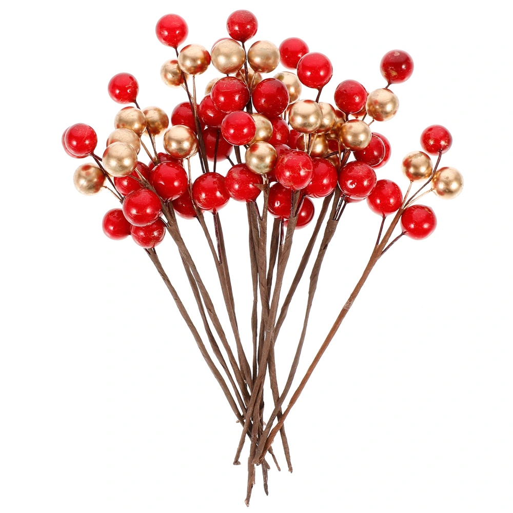 30Pcs Artificial Berry Stems Xmas Garland Berries Christmas Wreath Decorations