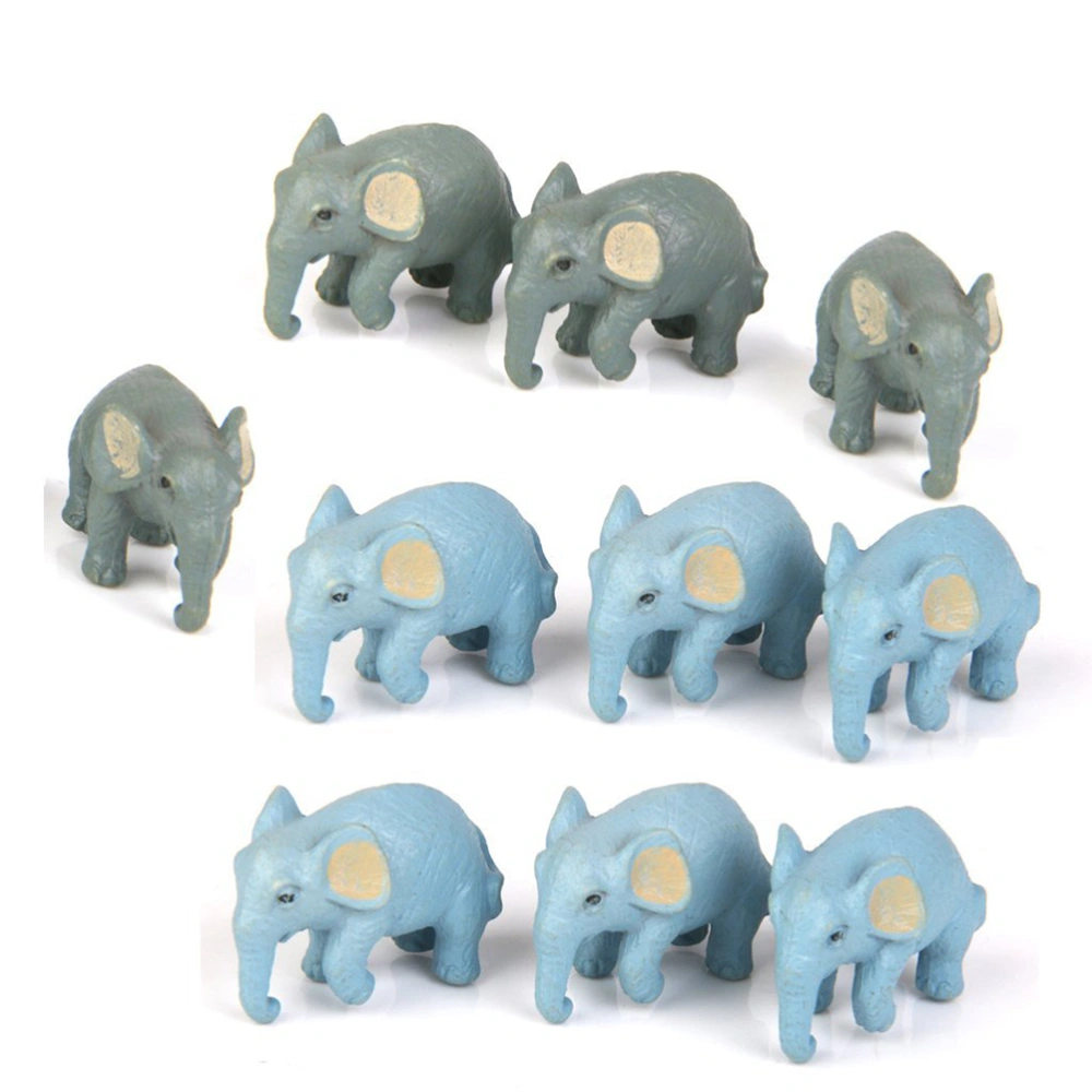 10pcs Miniature Elephant mini house Decoration Micro Landscape Ornament (Random Color)