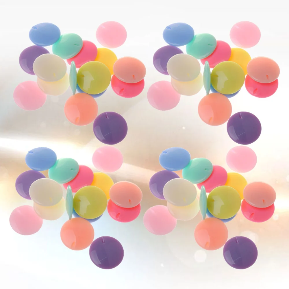 100pcs Acrylic Scattered Beads DIY Beading Pieces Colored Tabular Beads Handmade Craft Supplies for Kids Assorted Color