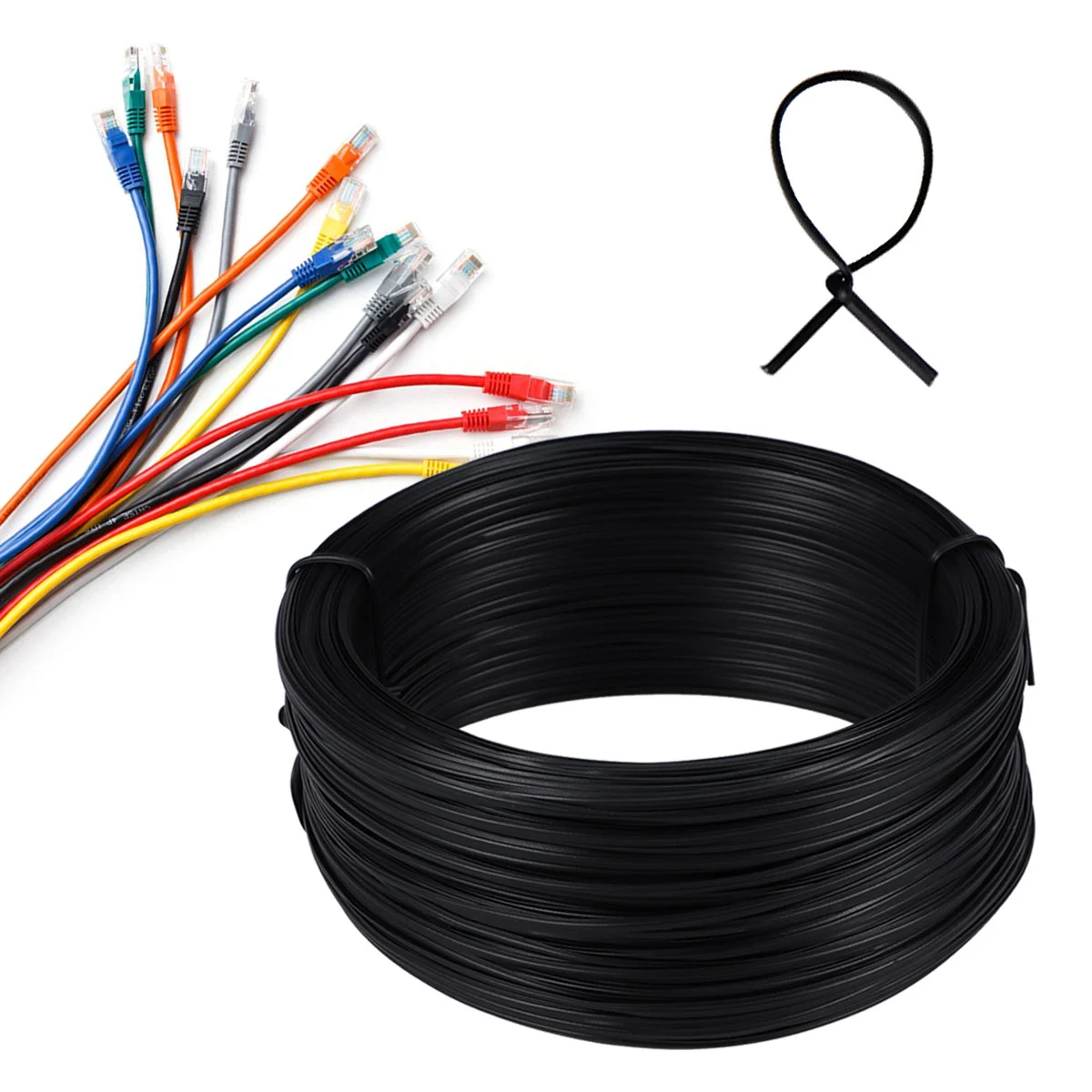 55 Meters PVC Glue Coated Wire Binding Garden Wire Binding Iron Wire (Black)