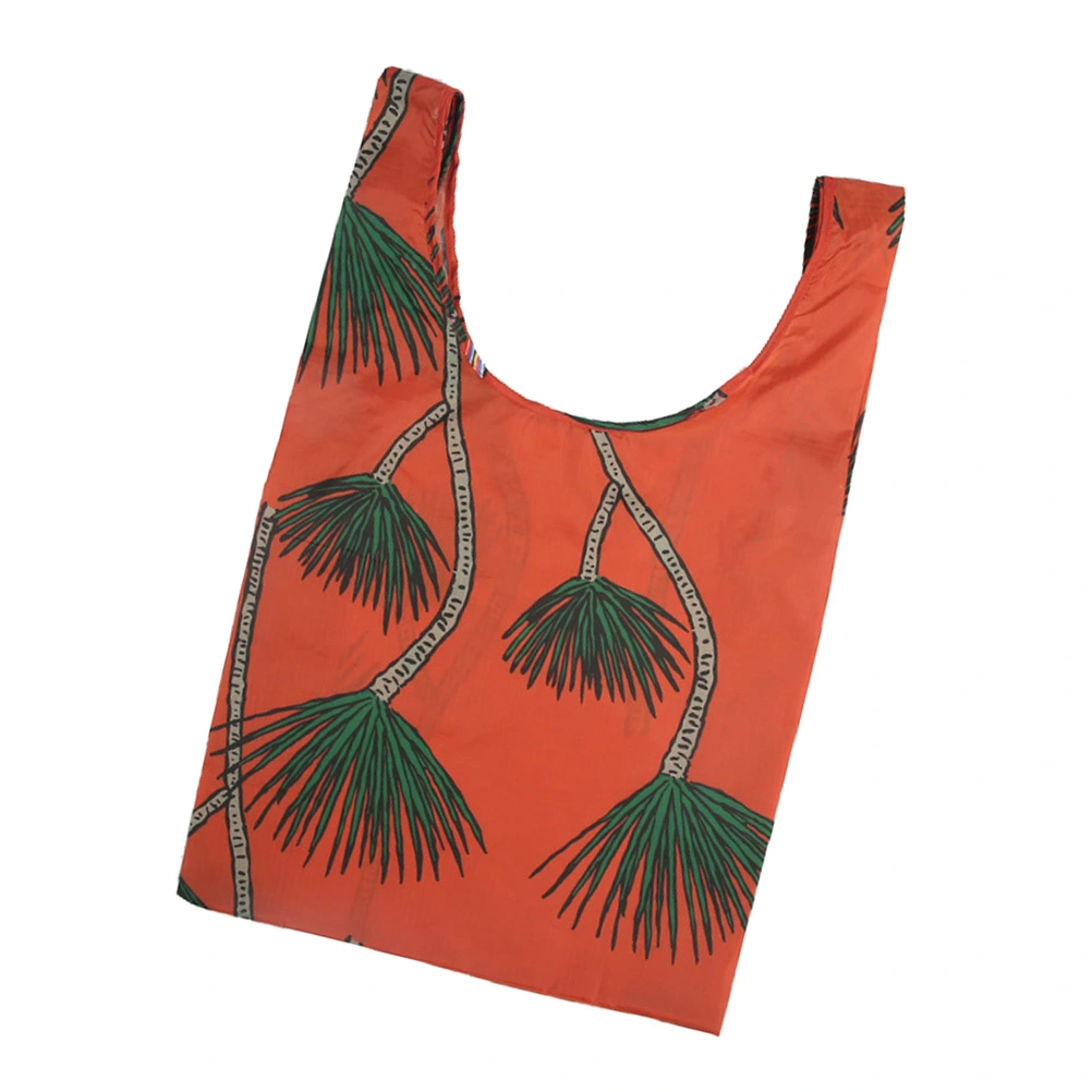 Printed Nylon Eco-friendly Bags Waterproof Handbags Portable Shopping Bag Reusable Tote (Small Size) (Random Pattern)