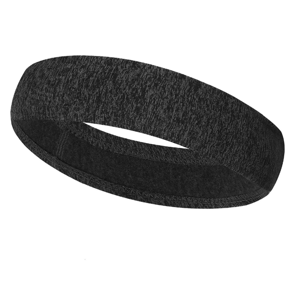 Simple Fitness Headband Practical Breathable Sweat-Absorbing Headband for Woman Man (Black)