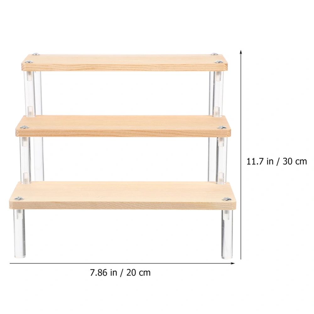 Household Figures Stand Ladder Shaped Makeup Holder Desktop Dessert Stand Jewelry Accessory