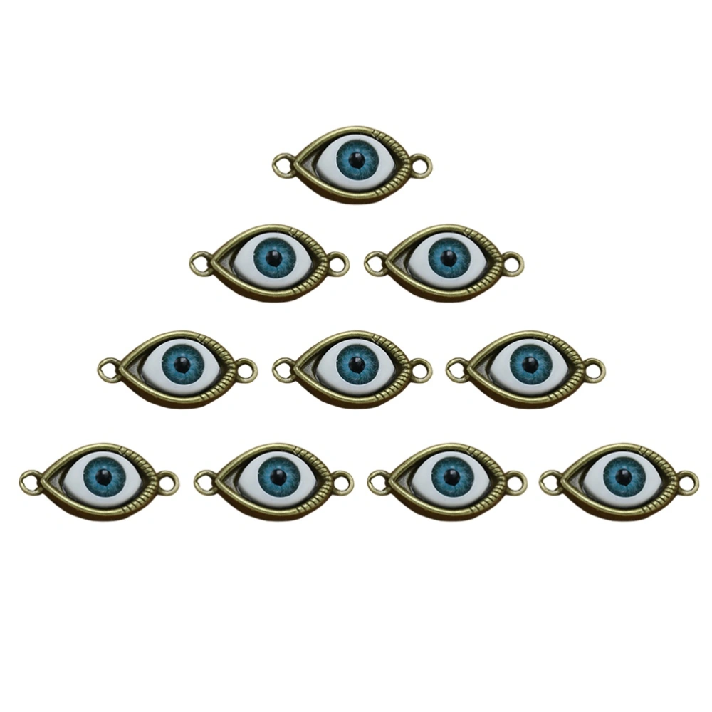 10pcs Alloy Eye Pattern Pendants Charms DIY Jewelry Making Accessory for Necklace Bracelet (Bronze)