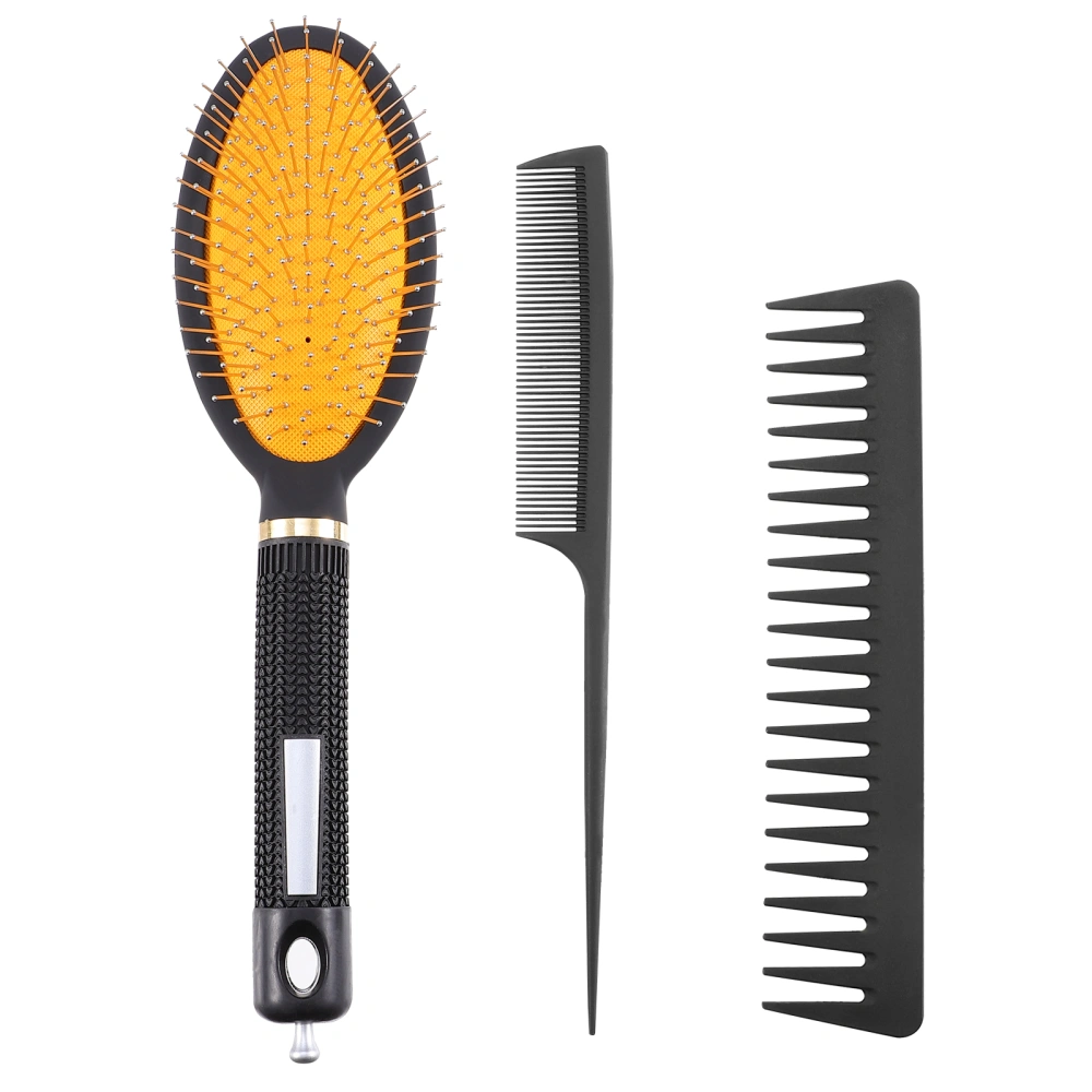 3Pcs Detangling Hair Brush Hairdressing Hair Comb Set Fine Tooth Comb Tail Comb