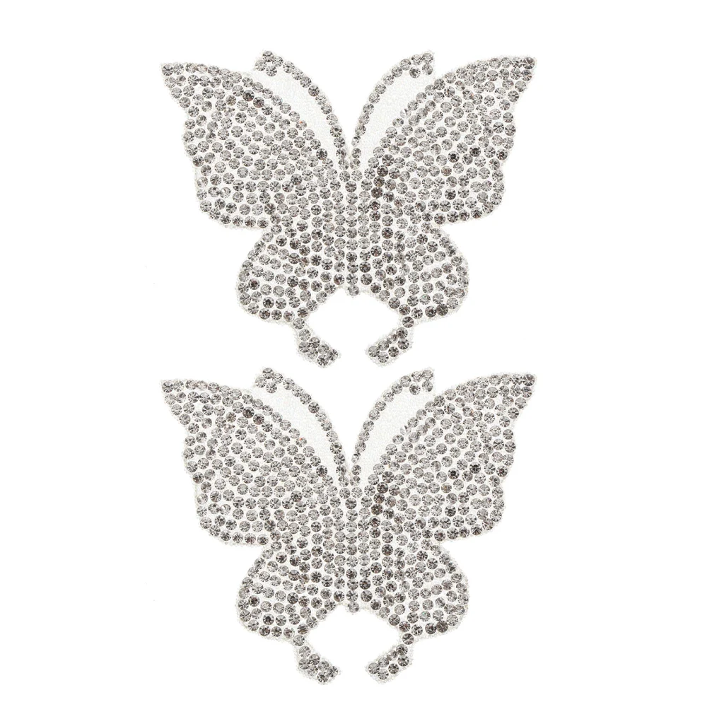 2pcs Car Sticker Butterflies Rhinestone Car Sticker Personalized Car Sticker