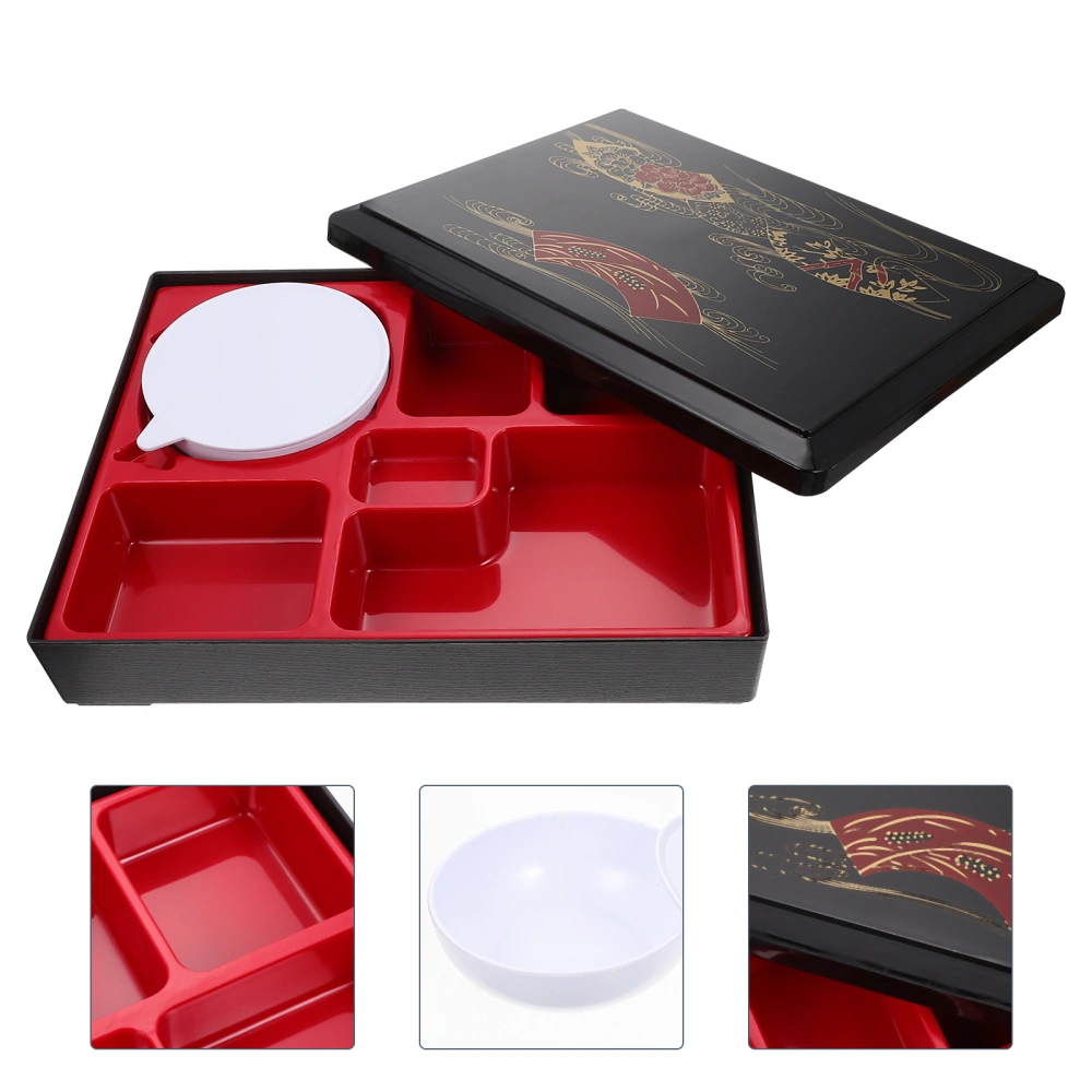 1 Set ABS Compartment Sushi Box Sashimi Storage Box Food Container for Restaurant