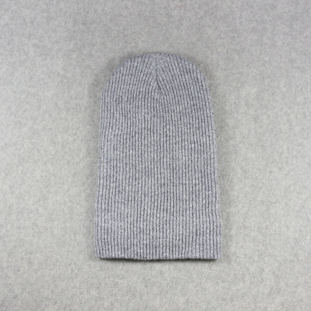 Unisex Slouchy Winter Hat Knitted Beanie Warm Ski Hat Hip-Pop Beanie for Men and Women (Light Gray)