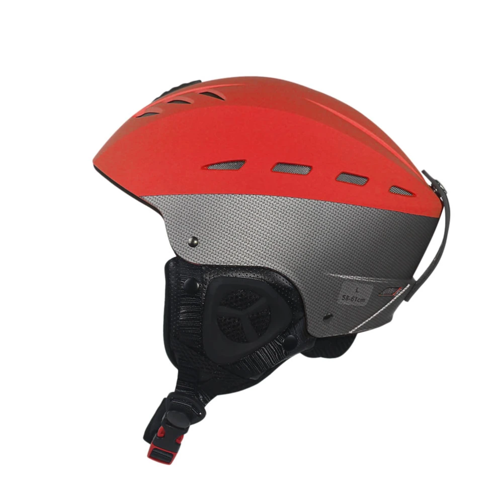 Ski Helmet Snowboard Helmet Men Women Skating Skateboard Skiing Helmet Size M (Red)