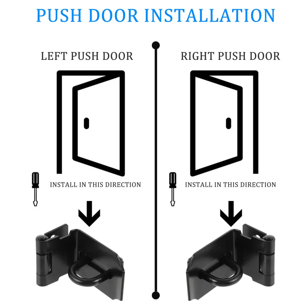 2Pcs Stainless Steel Cabinet Hasp Lock Door Padlock Latch Lock Right Angle Locks