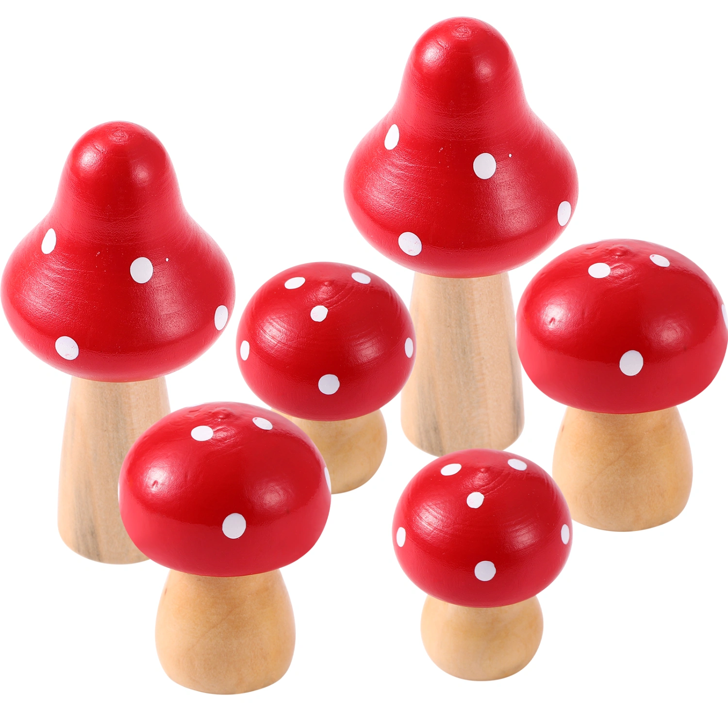 6Pcs Garden Table Decorations Micro Landscape Ornaments Garden Mushroom Decors