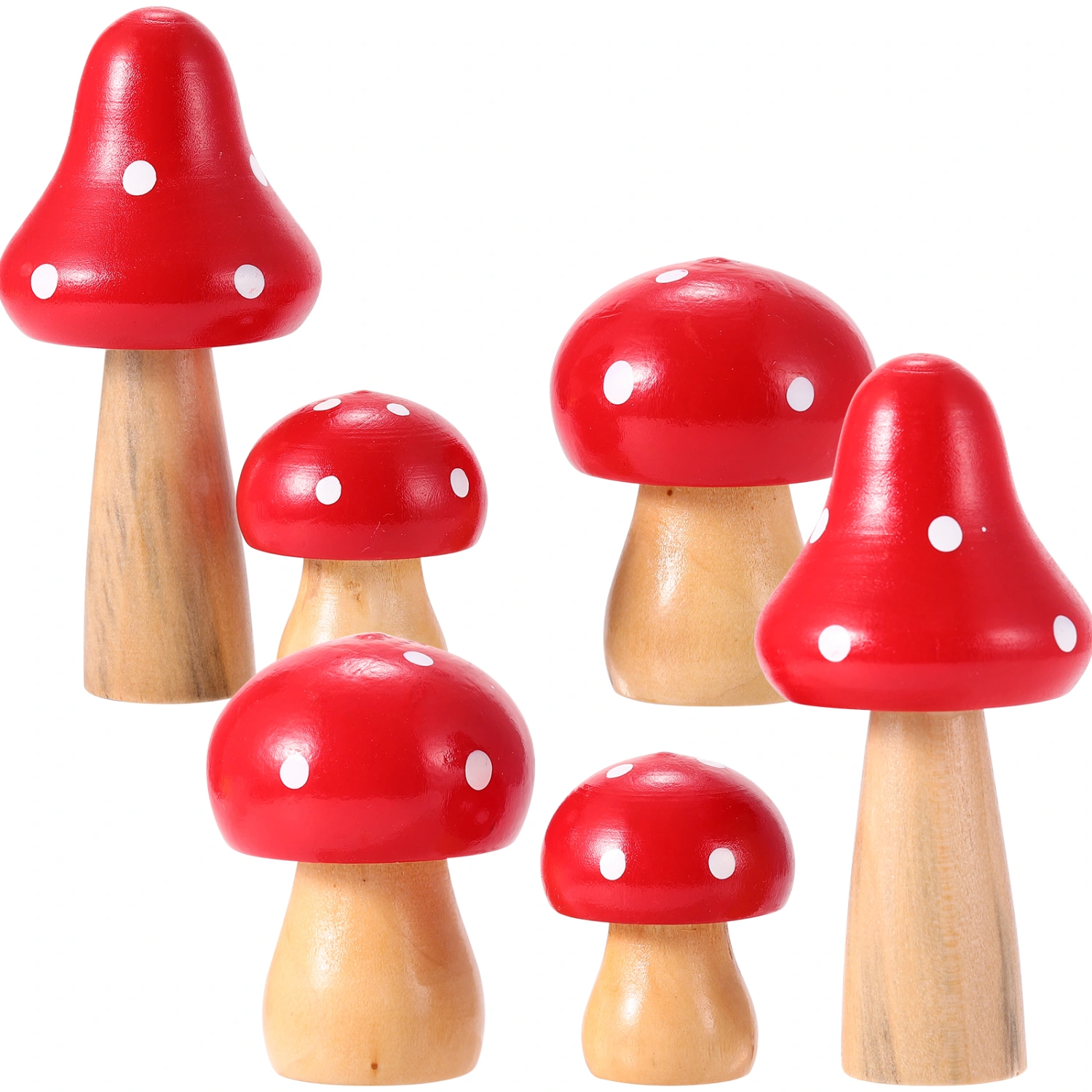 6Pcs Garden Table Decorations Micro Landscape Ornaments Garden Mushroom Decors